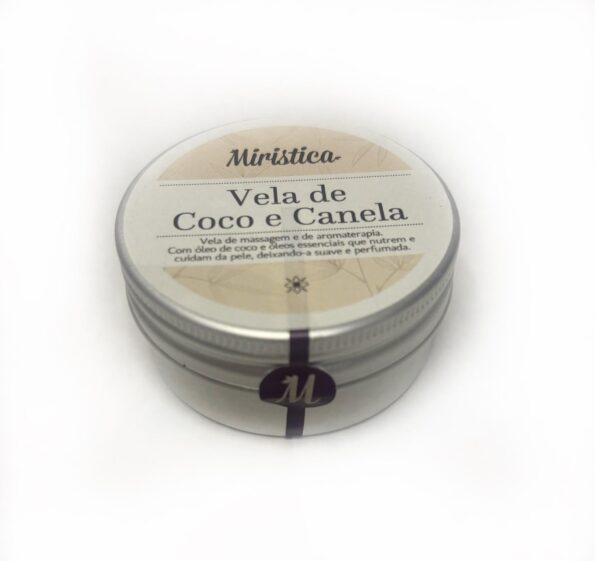 Vela Ecológica de Massagem de Coco e Canela